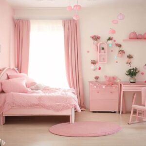 チャットレディのピンク色の部屋